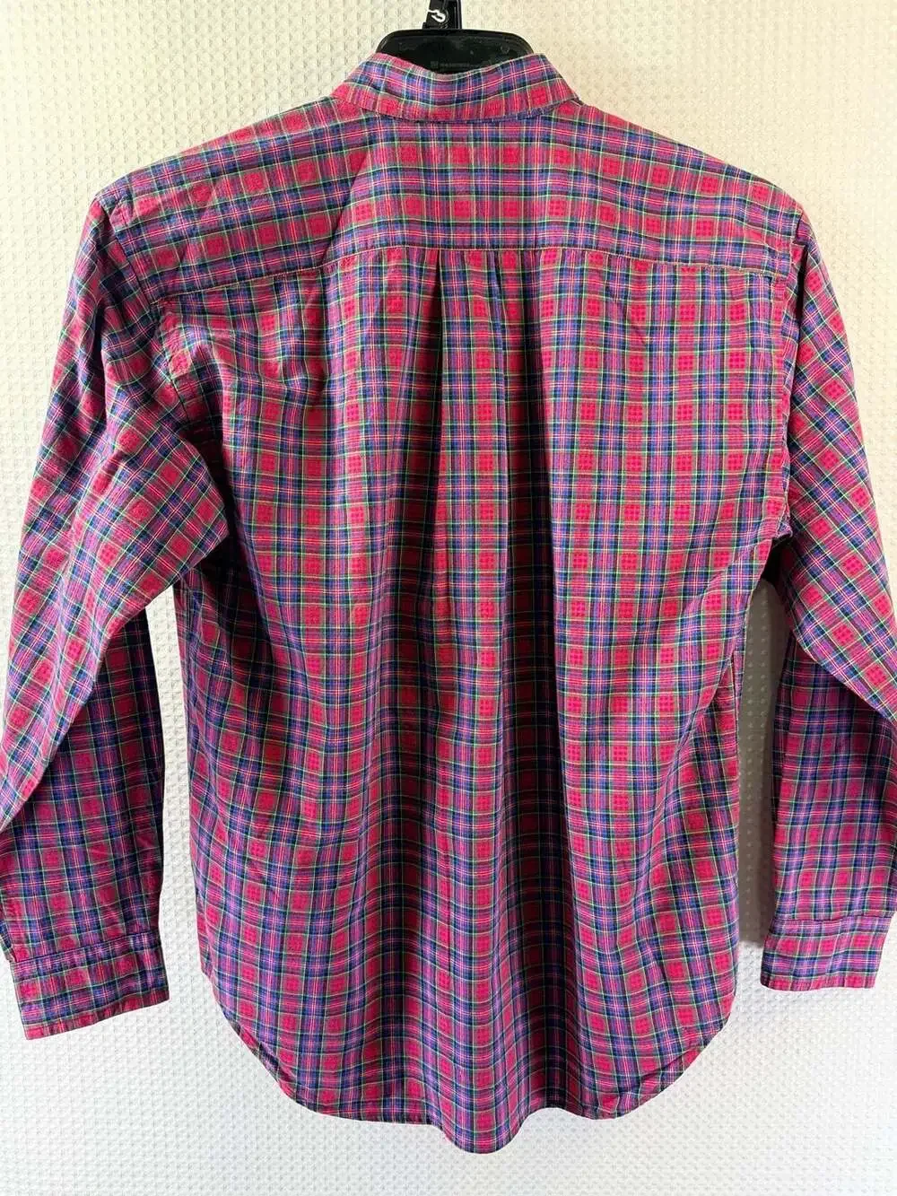 Ralph Lauren Men's Red, Blue, and Green Plaid Long Sleeve Button Down Shirt (L) - Picture 3 of 6